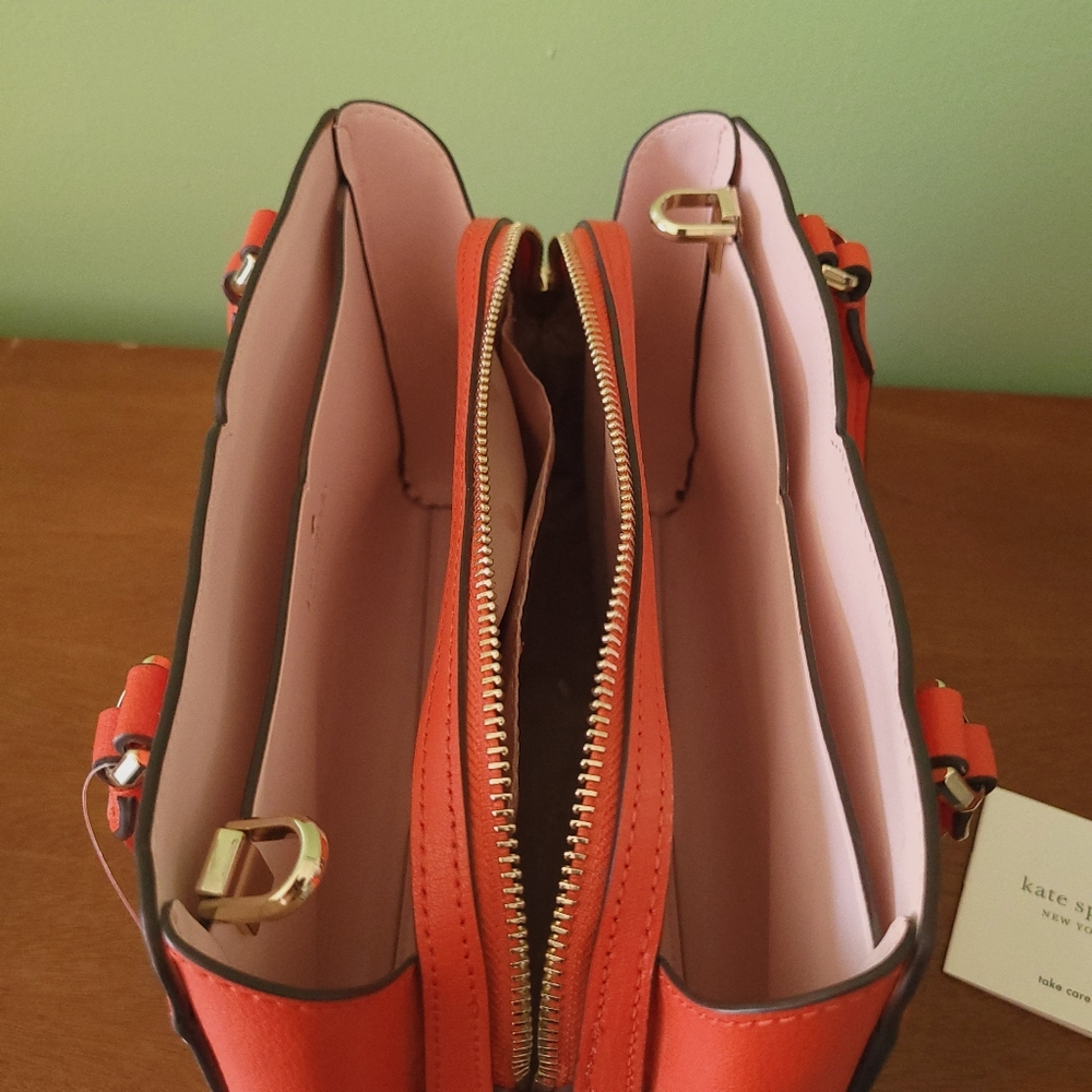 NWT Kate Spade Blood Orange Handbag and Crossbody - Picture 4 of 13